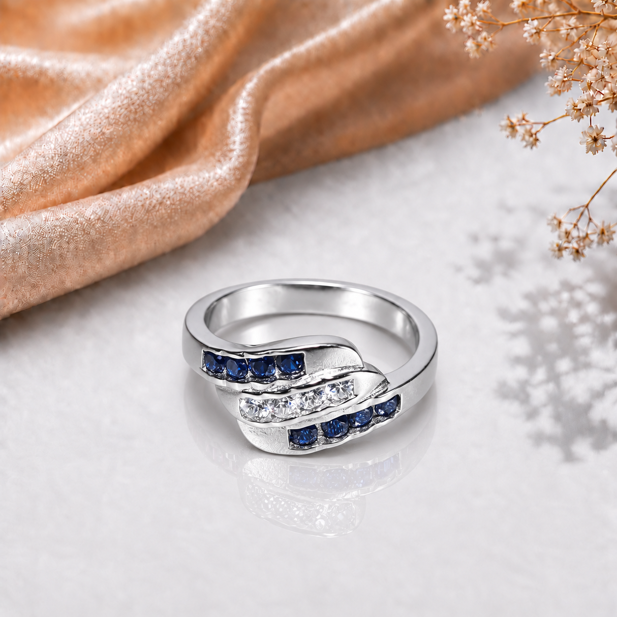 Sapphire Wave Ring