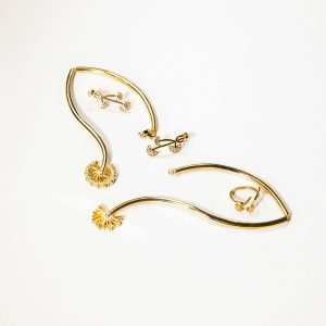 22K Gold Stud Earrings